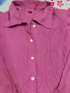 Purple Button-Up Shirt