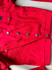 Red Overcoat Classy Look
