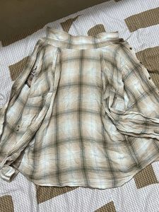 Plaid Oversized Button-Down Shirt