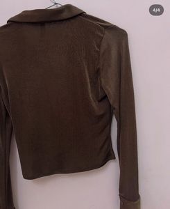 Brown Long Sleeve Top