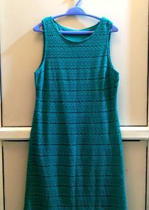 Long Green Net Dress