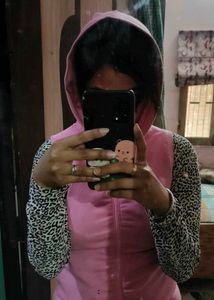 Baby Pink Sleeveless Hoodie