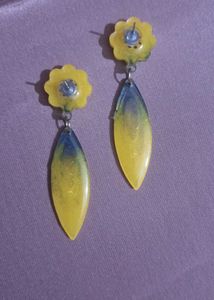 Floral Drop Earrings | Handmade Resin stud earring