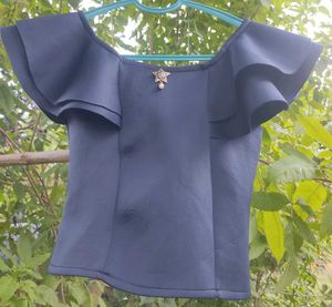 Stylish Navy Blue Blouse