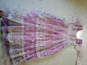 Net Gown Heavy Embroidery