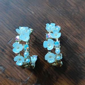 Floral Hoop Earrings