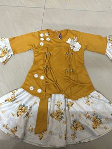 Girls Yellow Floral Dress