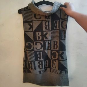 Unique Design Cowl Neck Top