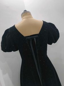 Black velvet shimmery gown