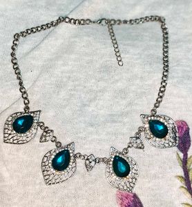 Teal Gem Statement Necklace