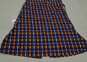 Plaid Button-Down Midi Dress