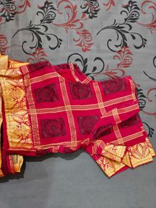 Pink  Saree with Blouse Piece