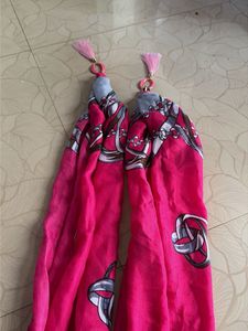 Pink Patterned Scarf