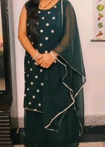 Yellow Embroidered Salwar Suit