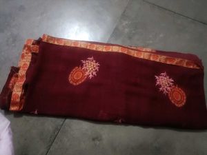 Saree With Stiched Blouse..