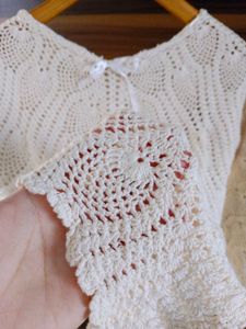 Vintage Crochet Knit Top