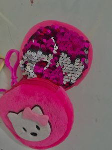 2 Keychain Pouch One Colour Changing One Hello Kitty