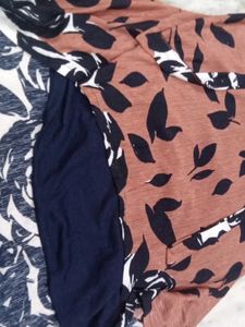 Leaf Print Layered Dress