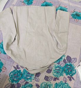 Beige Double Breasted Coat