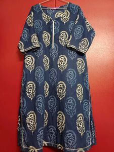 Printed Blue Kurta