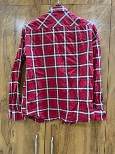MUFTI Red Plaid Casual Shirt