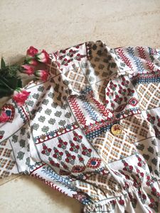 Pretty Printed Mid Length Dress