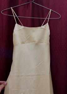 H&amp;M Butter Yellow Silk Dress