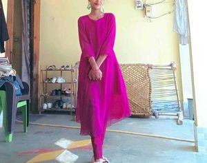 Magenta Anarkali Suit Set