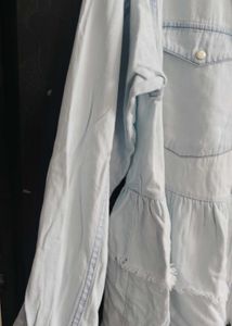Zara Lightwashed Denim Shirt Aka Jacket
