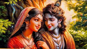 Radha Krishna Art Print