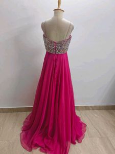 Elegant Pink Embellished Gown