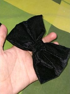 Black Velvet Bow Hair Clips