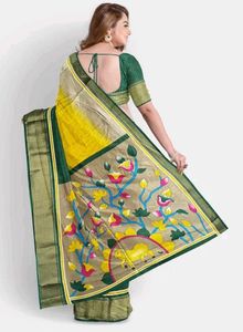 Multicolored Dola Silk Partywear Saree