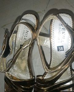 Metallic Strappy Heels