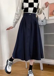 Lulu&sky Pleated A-line Midi Skirt