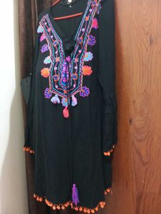Boho Embroidered Tunic Dress