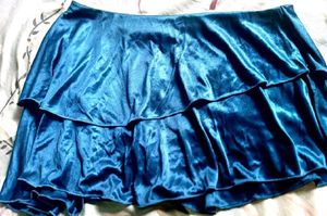Blue Ruffle Crop Top