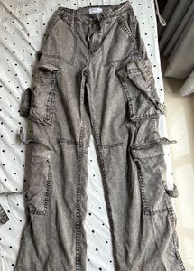 black faded grey wash pinteresty cargo jeans