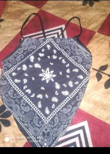 Bandana Print Halter Neck Top