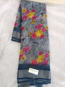 ✨ Digital Queen Floral Print Fancy Saree With Blou