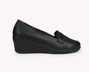Black Wedge Loafers