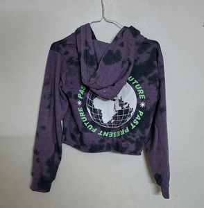 Tie-Dye Cropped Hoodie
