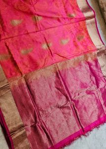 Pink Banarasi Silk Saree
