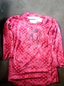 Pink Checkered Long Sleeve