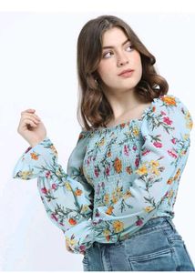 Floral Print Crop Top
