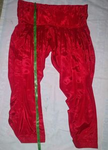 silk crepe suite red