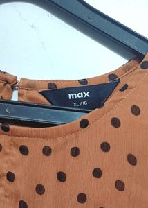 Brown Polka Dot Top From Max