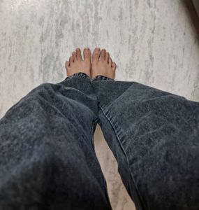 High Waisted Grey Wash Jeans