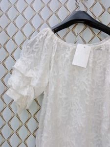 New With Tag Korean Ruccled Puff Print Top