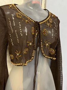 Pintrest korean embroidered mauve jacket